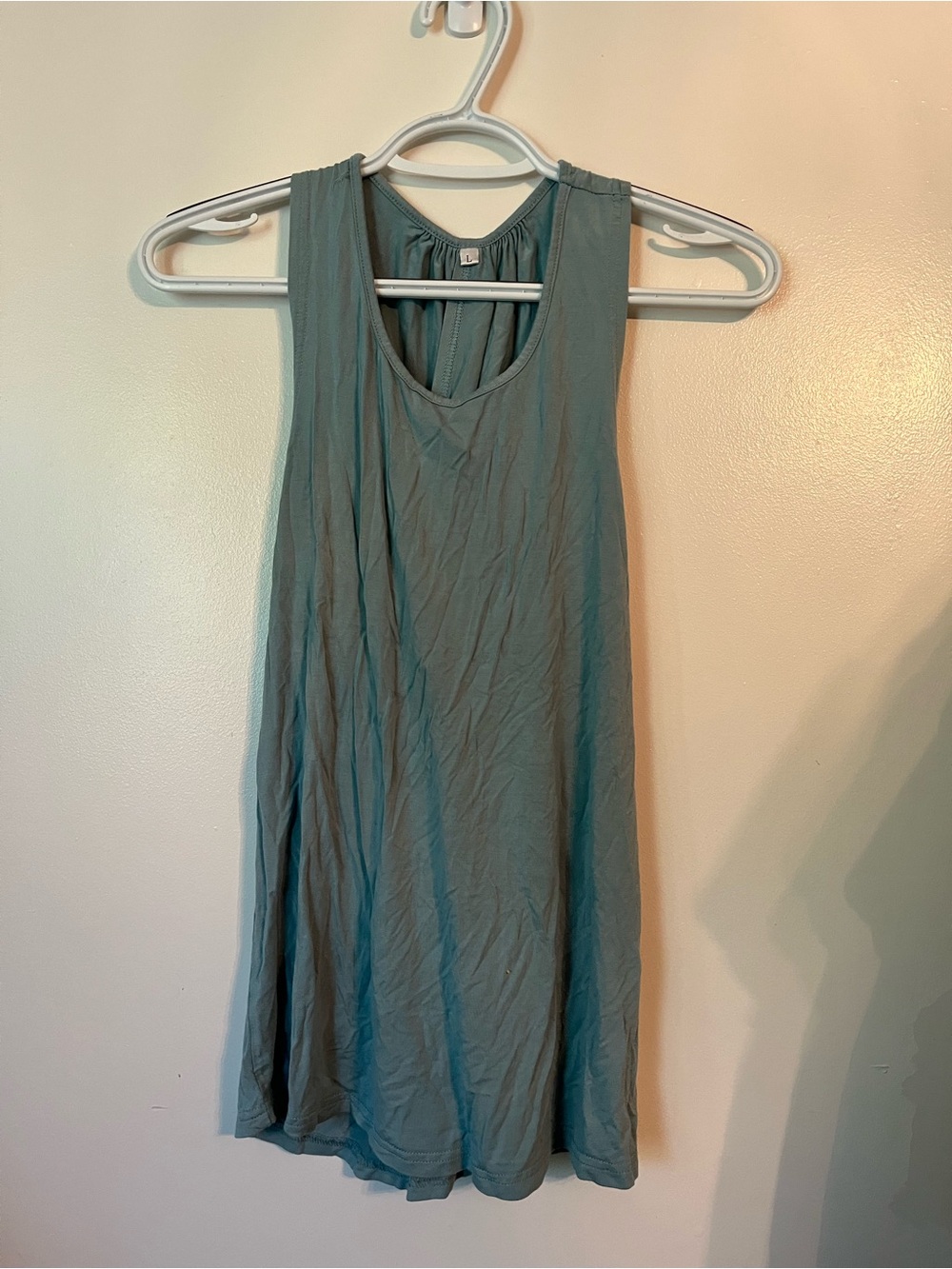 Sleeveless Flowing Tank Dress in Dusty Teal